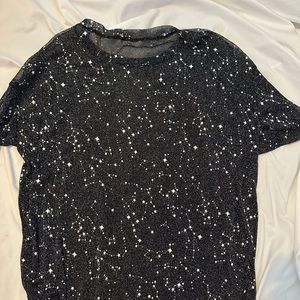 SHEIN mesh top with sparkle